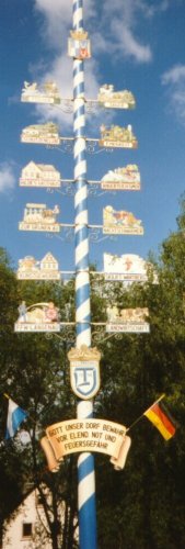 Maibaum aufgestellt